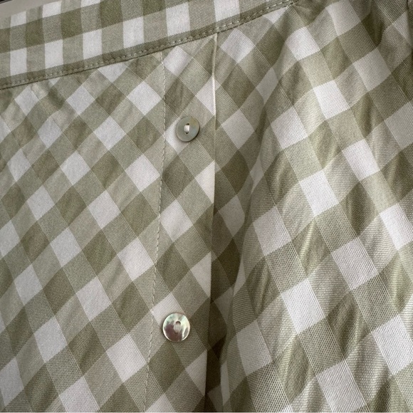 Vero Moda Karma midi skirt size L in green and white gingham - Picture 8 of 9